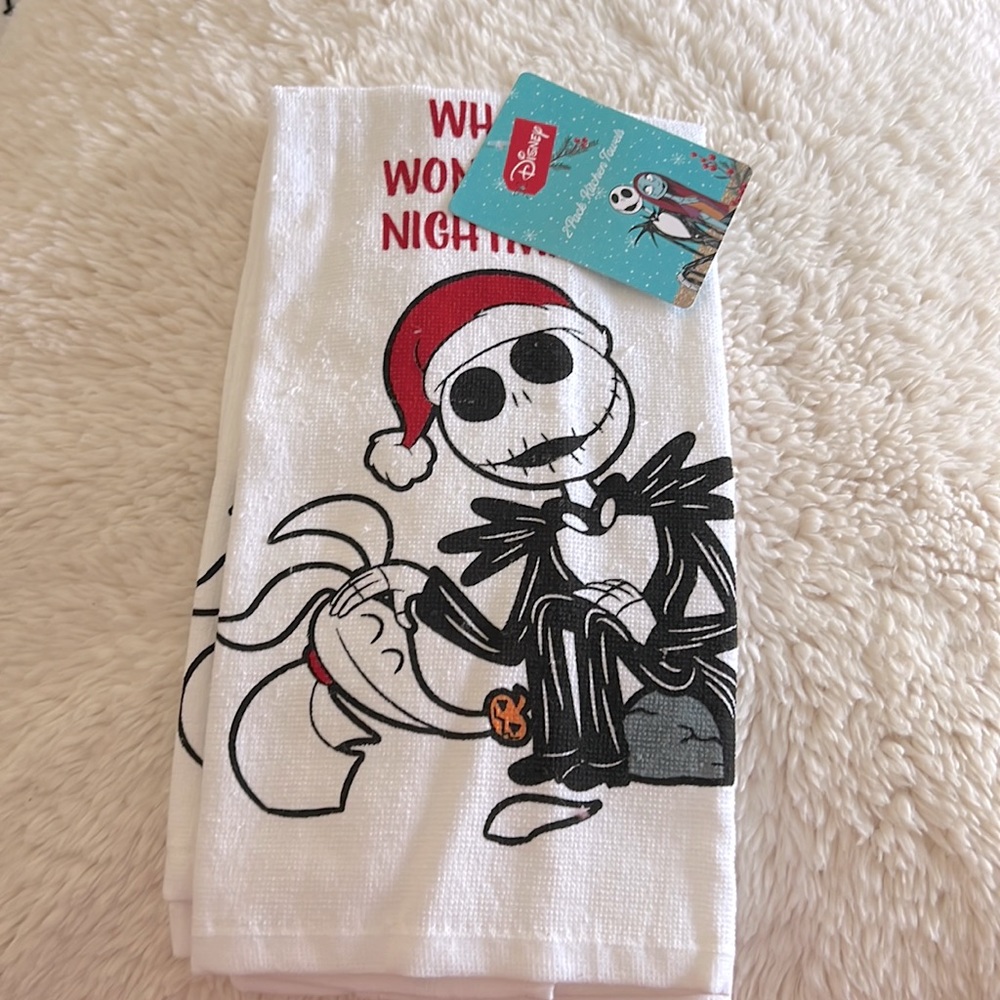 Nightmare before Christmas kitchen towel set, Christmas theme